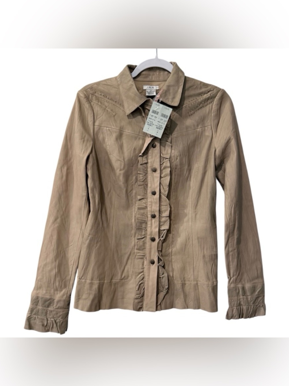 NWT Caché Y2K Western style women’s Medium long sleeve soft lambskin jacket